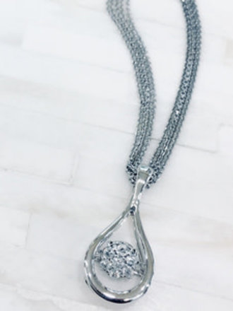 14KW Diamond Cluster Heart Throb Pendant with 0.18ctw Diamonds H SI2 necklace