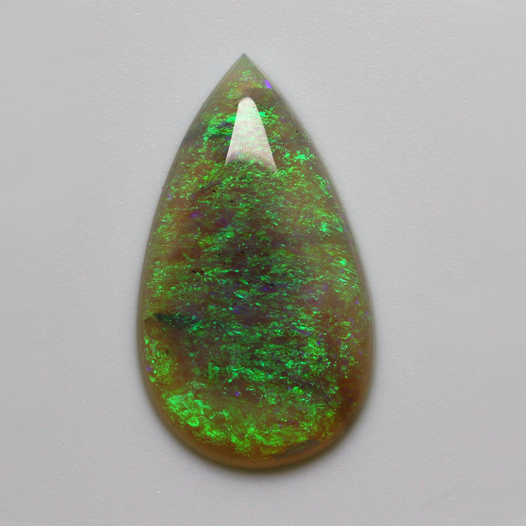 2.13ct teardrop Green/Blue Mintabie Opal Cabochon