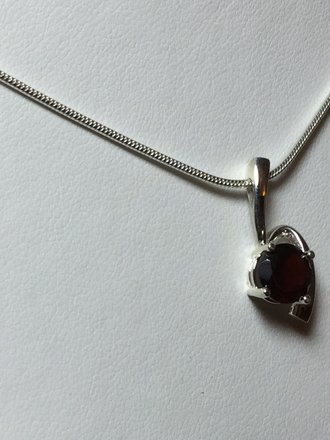 Continuum Silver 7mm 1.69 ct. Garnet Necklace