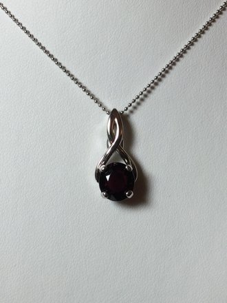 10K White 9mm Oval 2.88 ct. Tourmaline with 14KW Bead Chain Necklace