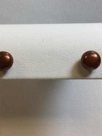 14KY Cultured Chocolate Freshwater Pearl Earrings