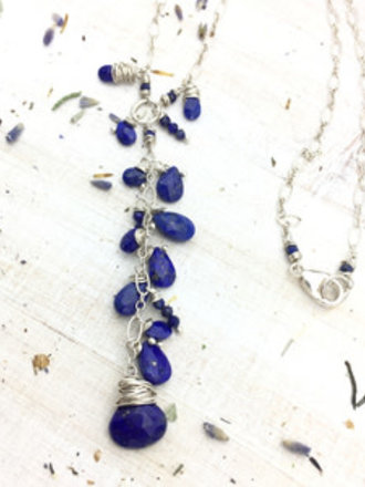 Argentium Silver Lapis Lazuli Brio Necklaces