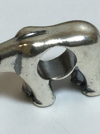 Sterling Silver Kera Bear Bead 9.5 x 15mm 2.62 grams