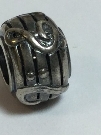 Sterling Silver Musical Notes Kera Bead 10 x 7 x 10mm 3 grams