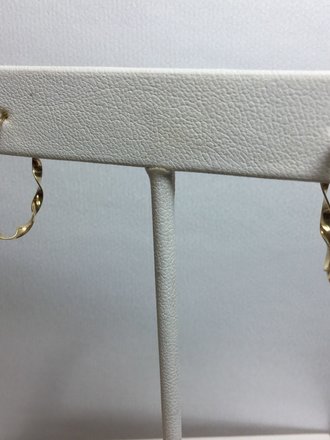 14K Yellow 20 mm Twisted Hoop Earrings