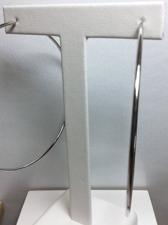 Sterling Silver Endless Hoop Earrings 75 mm Tube