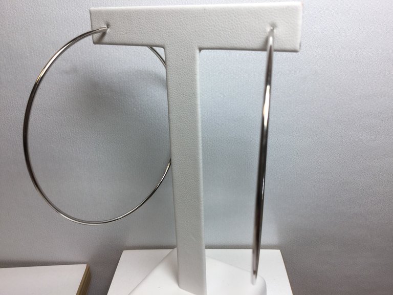 Sterling Silver Endless Hoop Earrings 75 mm Tube