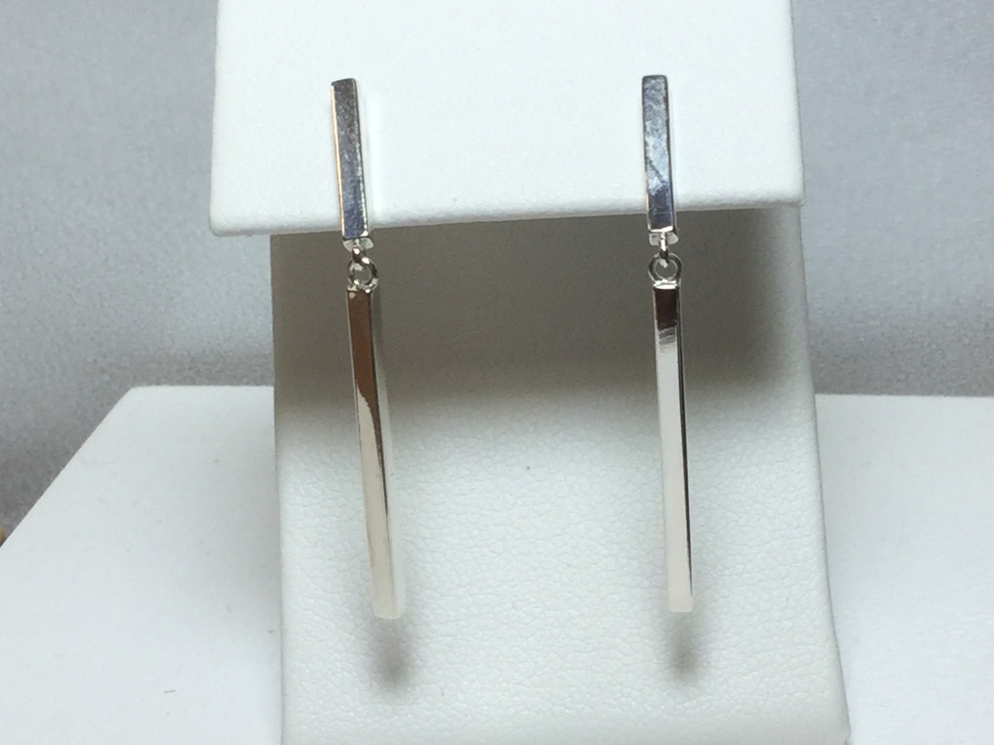 Sterling Bar Dangle Earrings By Design Gems