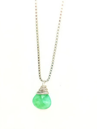 Sterling Silver Chrysoprase Necklaces