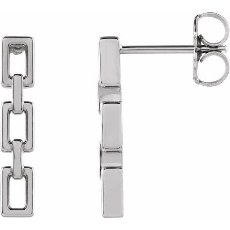 Sterling Silver Chain Link Earrings