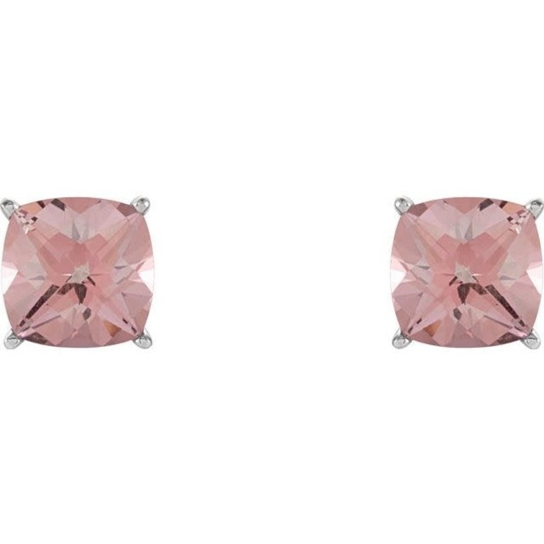 Sterling Silver Baby Pink Passion Topaz Earrings