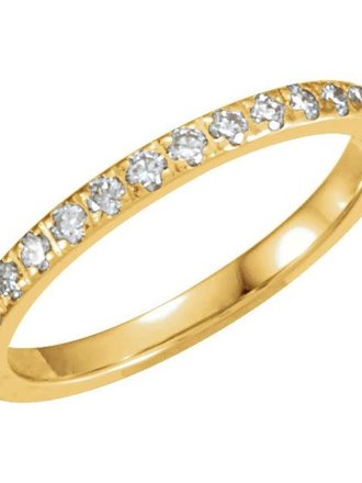 14KY 1/3 CTW Diamond Anniversary Band Size 7