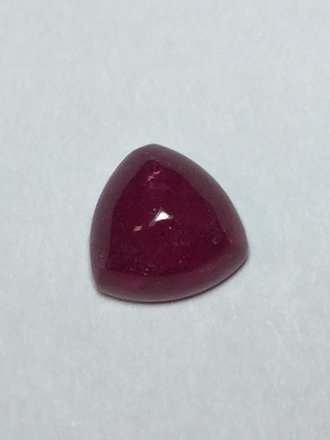 4.26 ct Tourmaline Rubelite 5mm Trillion Cabochon 4.26 ct Tourmaline Rubelite 5mm Trillion Cabochon