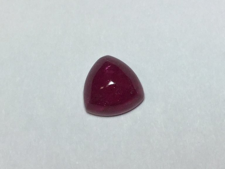 4.26 ct Tourmaline Rubelite 5mm Trillion Cabochon