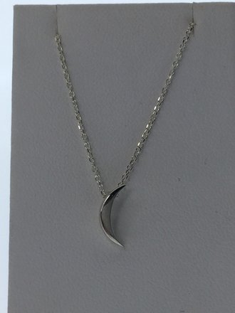 Sterling Silver Crescent 16-18" Necklace