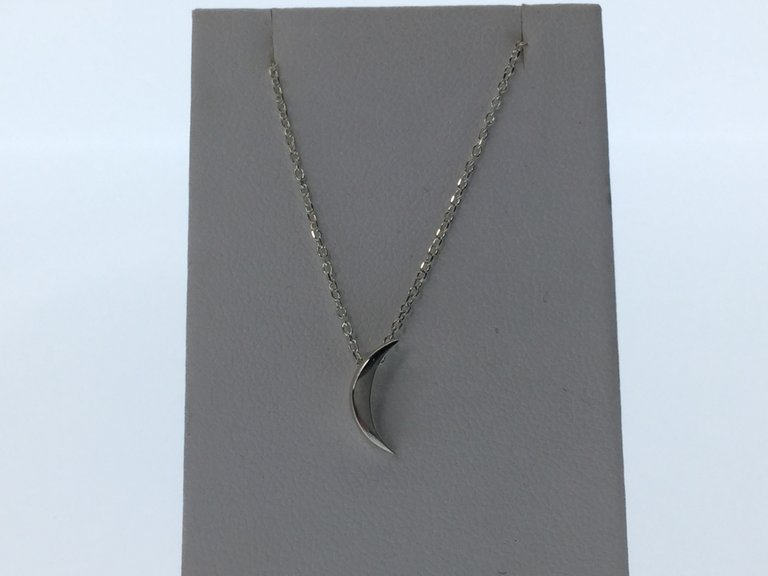 Sterling Silver Crescent 16-18" Necklace