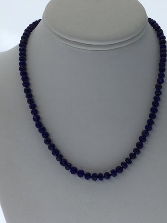 5mm Lapis Lazuli Necklace 16-inch