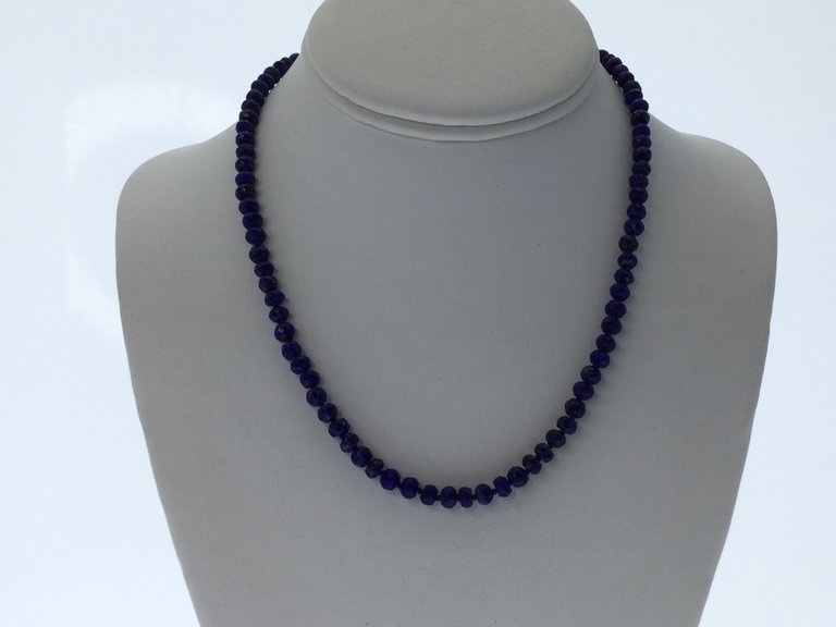 5mm Lapiz Lazuli Necklace 16-inch