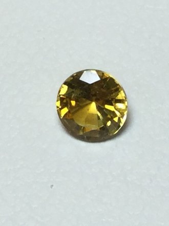 Sapphire Yellow .36 ct Round Gemstone