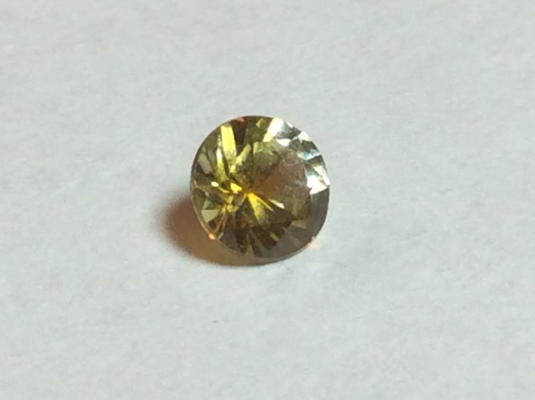 Sapphire Yellow .37 ct round Gemstone