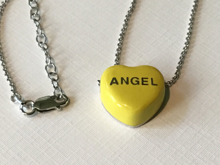 Sterling Silver Sweetheart Angel Necklace 1.2mm 16-18 inch chain