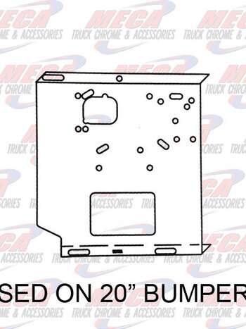 VALLEY CHROME BUMPER UNIV BRACKETS SET 20'' (SEE INFO)