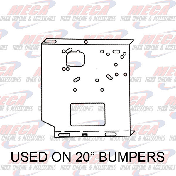 VALLEY CHROME BUMPER UNIV BRACKETS SET 20'' (SEE INFO)