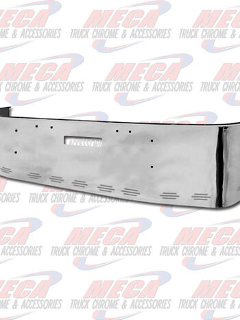 VALLEY CHROME BUMPER FL FLD 112, 120, 18'' W/ TOW HOLES & 11 BB LIGHTS, S/S 1989 & NEWER, BRACKETS INCLUDED