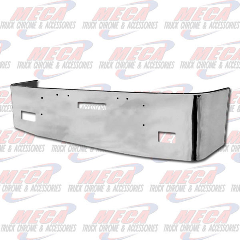 VALLEY CHROME BUMPER FL FLD 112, 120, 20'' W/ TOW & FOG LT HOLES S/S 1989 & NEWER, BRACKETS INCLUDED