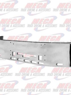 VALLEY CHROME BUMPER FL CENTURY 2005+ & COLUMBIA 2004+ 20'' SS W/9 OVAL LT HOLES, TOW HOLES, & VENT HOLES