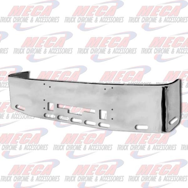 VALLEY CHROME BUMPER FL CENTURY 2005+ & COLUMBIA 2004+ 20'' SS W/9 OVAL LT HOLES, TOW HOLES, & VENT HOLES