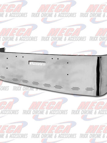 VALLEY CHROME BUMPER FL FLD 112, 120, 20'' W/ TOW HOLES & 11 BB LIGHTS, S/S 1989 & NEWER, BRACKETS INCLUDED