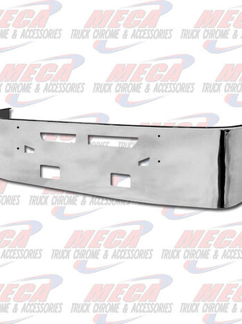 VALLEY CHROME BUMPER KW T660 20'' S/S TOW VENT FOG LIGHT HOLES
