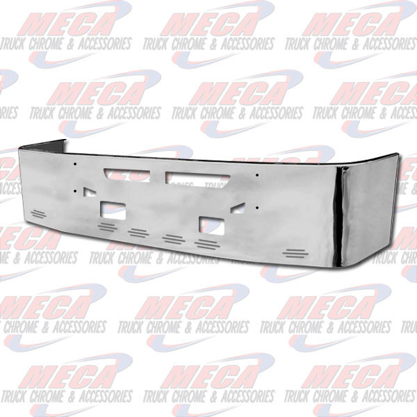 VALLEY CHROME BUMPER KW T660 18'' S/S TOW, VENT, FOG, & 6 BB LTS
