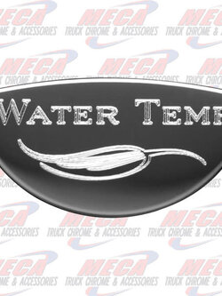 GAUGE PLATE KW WATER TEMP HALF MOON EMBLEM