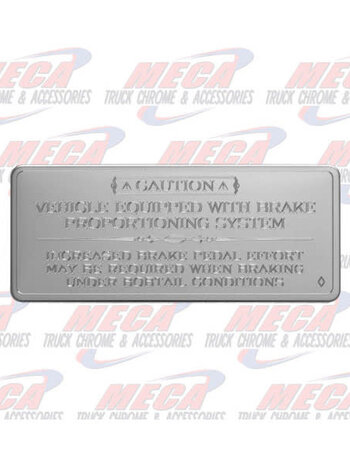 PLATE BRAKE PROP STATEMENT