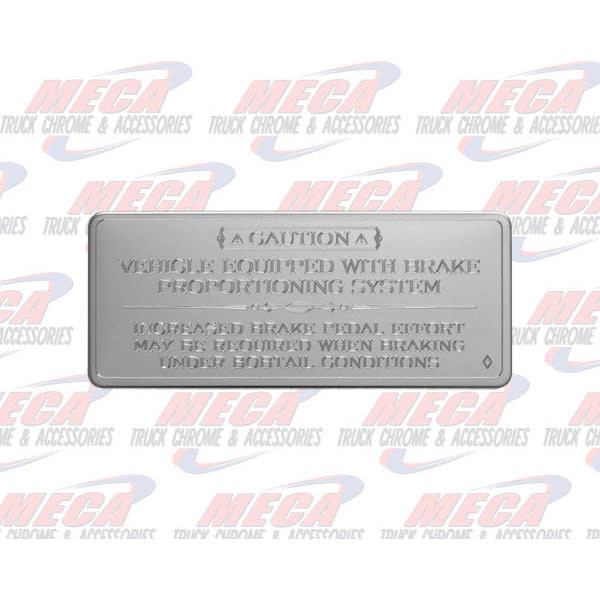 PLATE BRAKE PROP STATEMENT