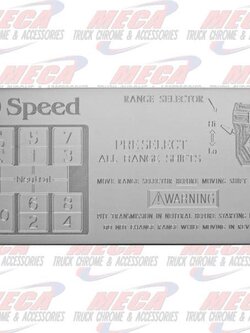 SHIFT PATTERN PLATE EATON 9SPD DIRECT KW FL PB