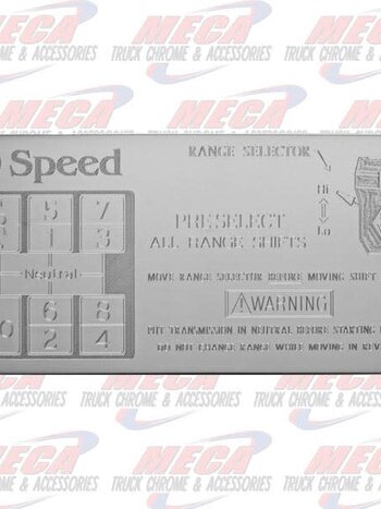 SHIFT PATTERN PLATE EATON 9SPD DIRECT KW FL PB