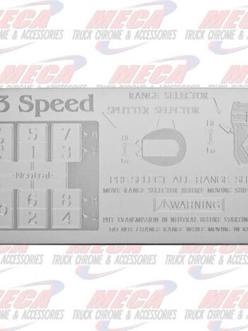 SHIFT PATTERN PLATE EATON 13SPD KW FL PB