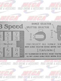 SHIFT PATTERN PLATE EATON 18SPD KW FL PB