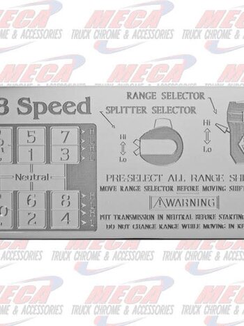 SHIFT PATTERN PLATE EATON 18SPD KW FL PB