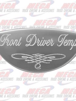 GAUGE PLATE PB FRONT DRIV DRIVER TEMP EMBLEM 1/2 M