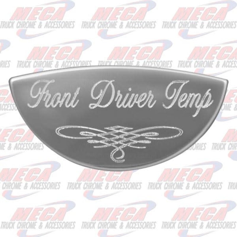 GAUGE PLATE PB FRONT DRIV DRIVER TEMP EMBLEM 1/2 M
