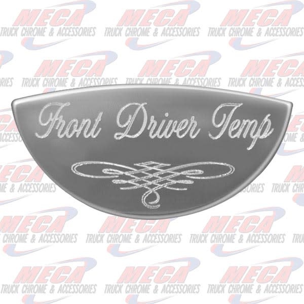 GAUGE PLATE PB FRONT DRIV DRIVER TEMP EMBLEM 1/2 M