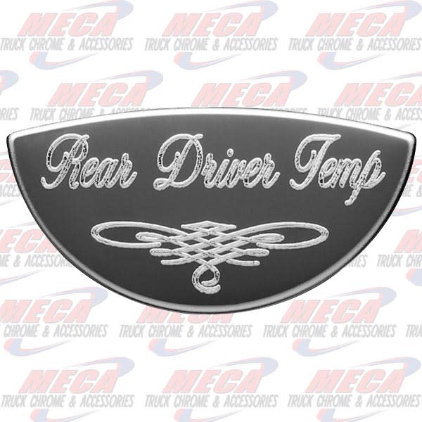 GAUGE PLATE PB REAR DRIVE DRIVER TEMP EMBLEM 1/2 M