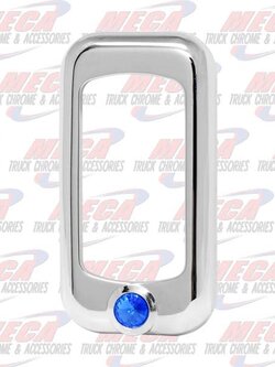 ROCKER SWITCH TRIM KW FL PB SET OF 3 W/ BLUE JEWEL