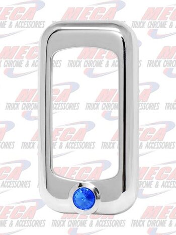 ROCKER SWITCH TRIM KW FL PB SET OF 3 W/ BLUE JEWEL