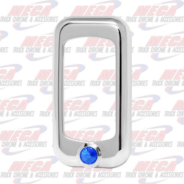 ROCKER SWITCH TRIM KW FL PB SET OF 3 W/ BLUE JEWEL