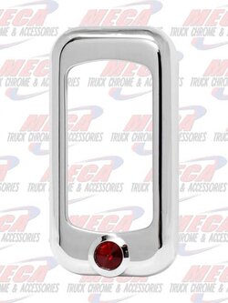 ROCKER SWITCH TRIM KW FL PB SET OF 3 W/ RED JEWEL